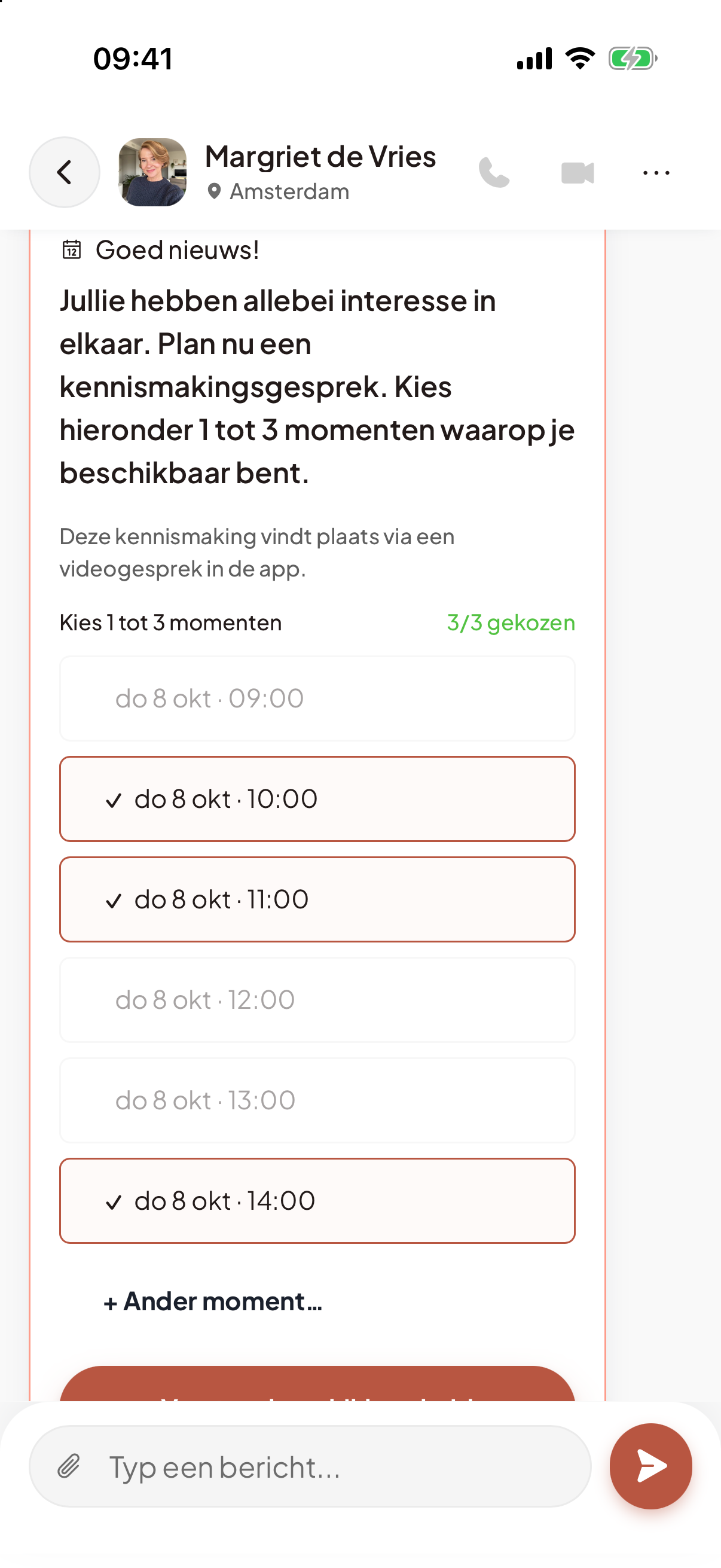 Stel je beschikbare momenten voor
